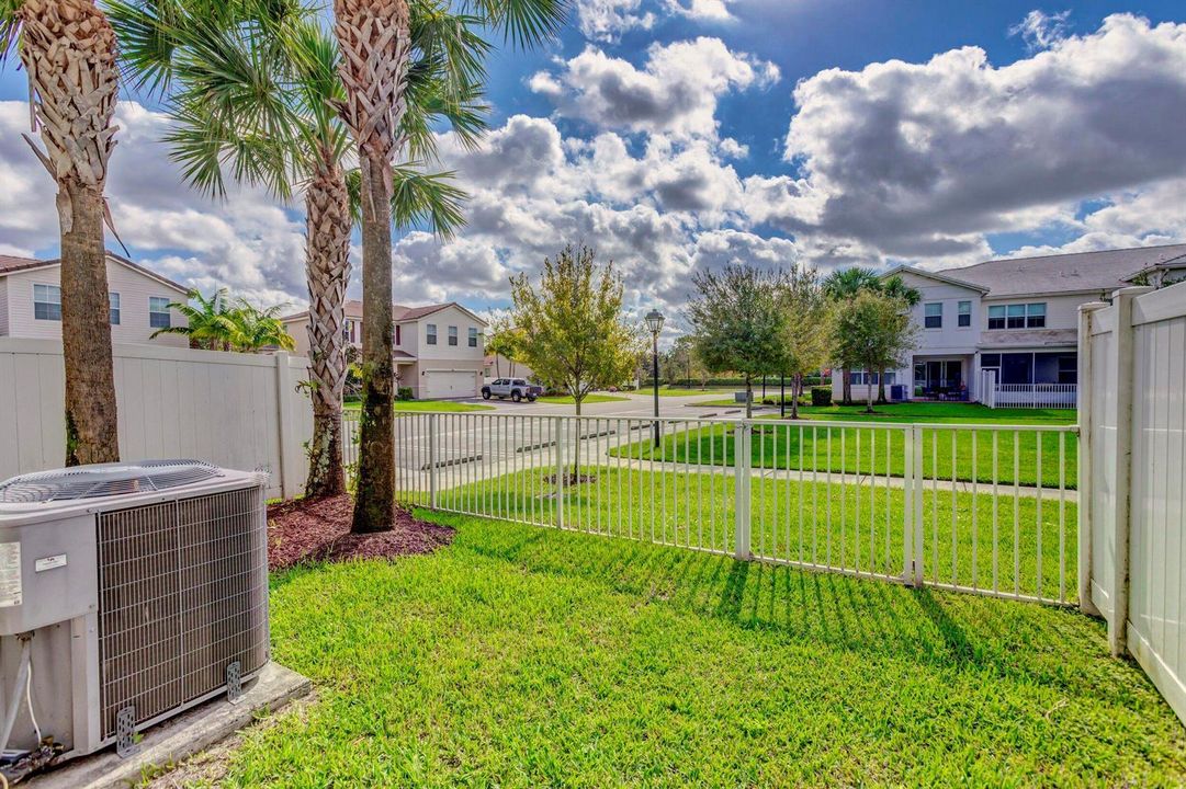fenced yard