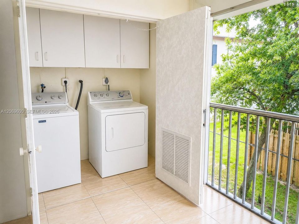 Laundry and balcony