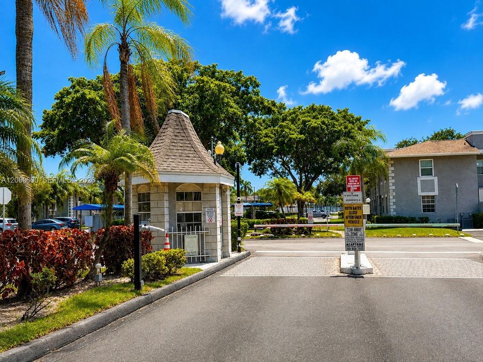 Condominium entrance- security gate