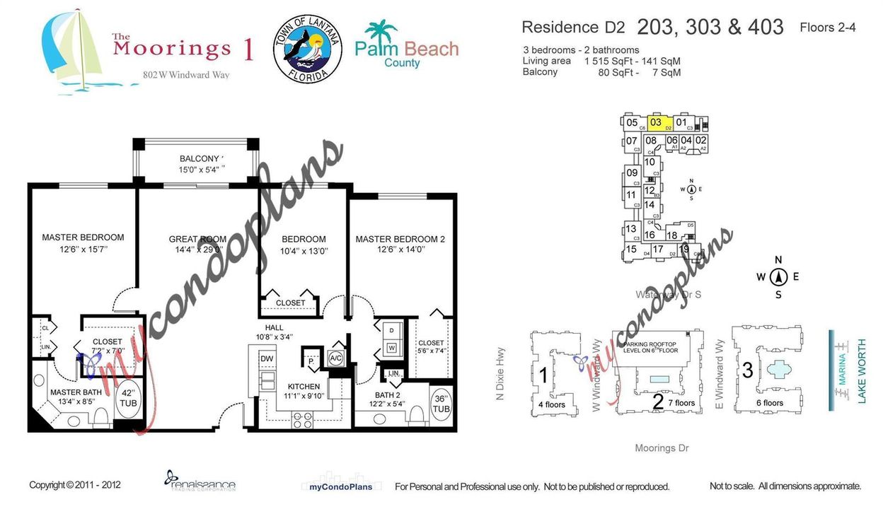 Moorings 802-303 Floorplan