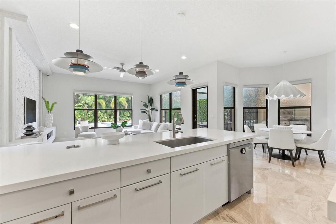 KITCHEN W/POOL VIEW
