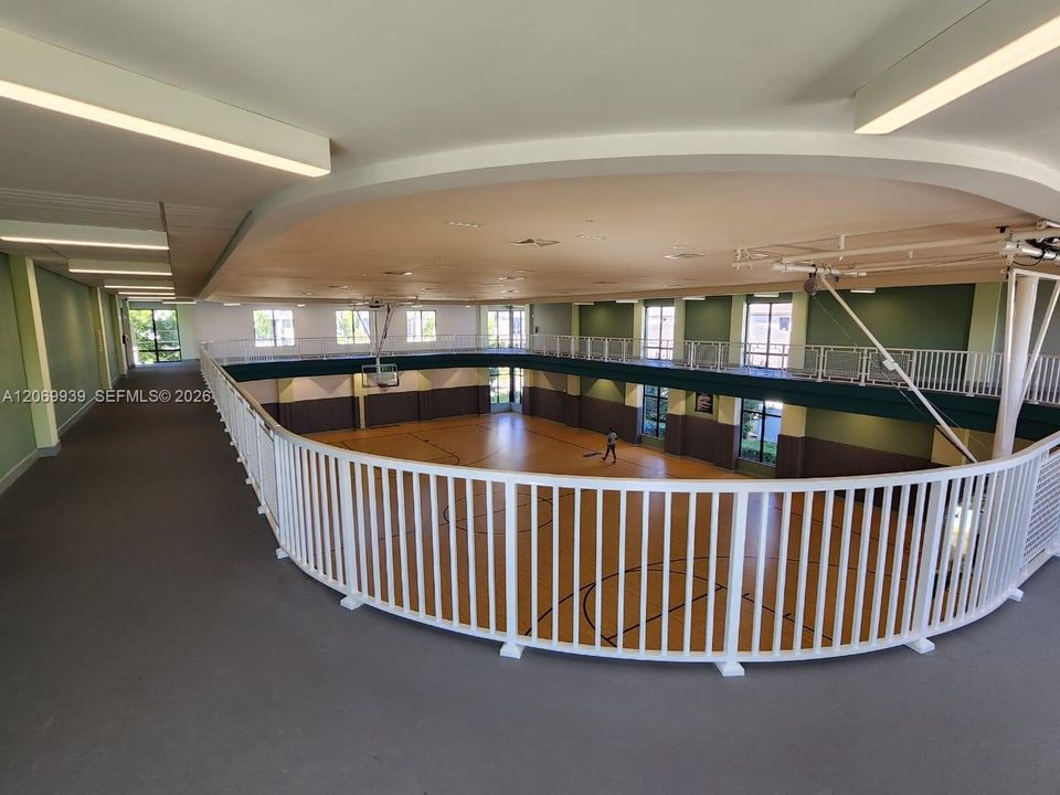Basketball court and running space