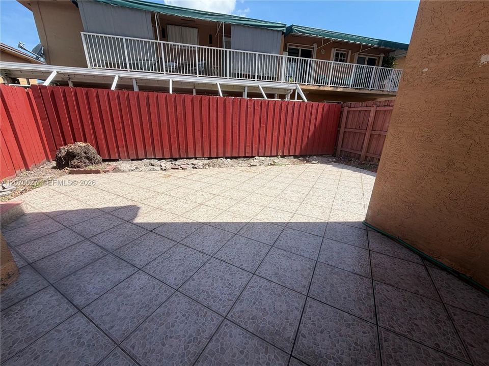 Large patio