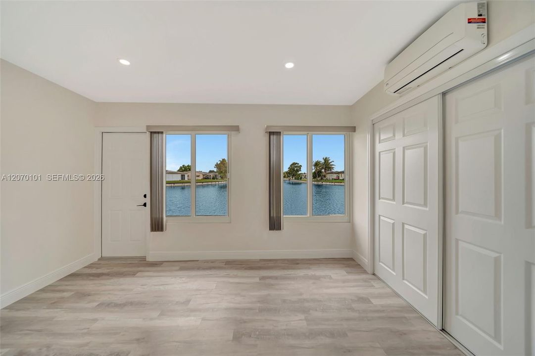 Private door to lakefront patio