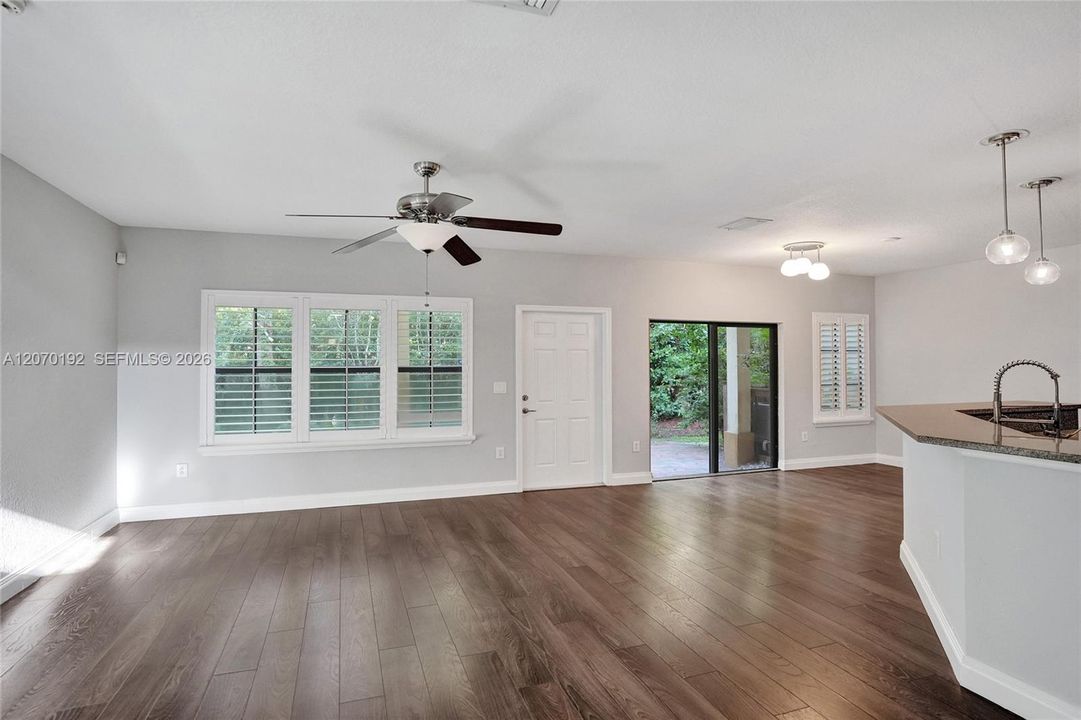 Digitally staged living area