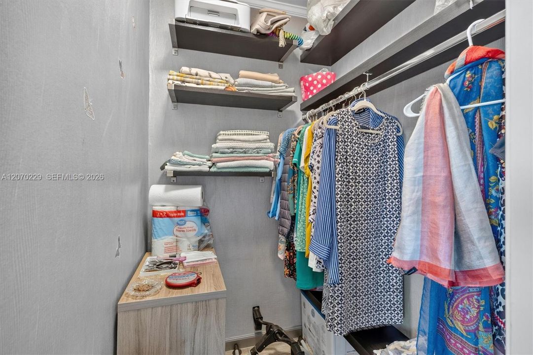 Closet from the bedroom