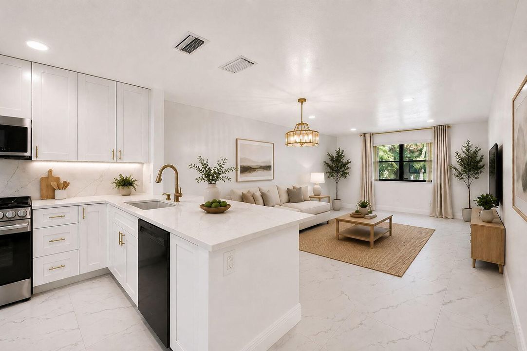 Virtually Staged Living room