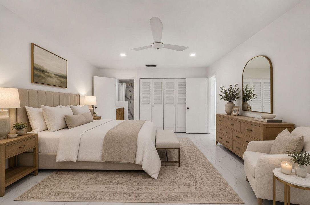 Virtually Staged Primary Bedroom