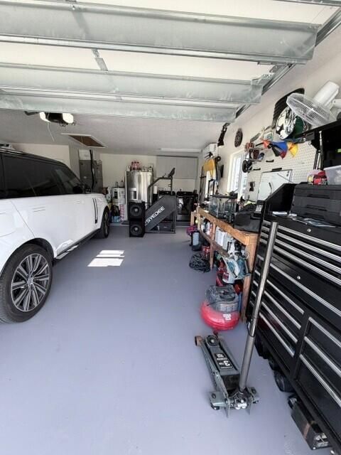 Garage picture workbench side view