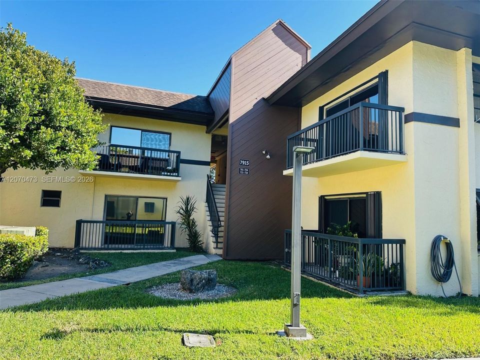 FIRST FLOOR UNIT WITH BALCONY.