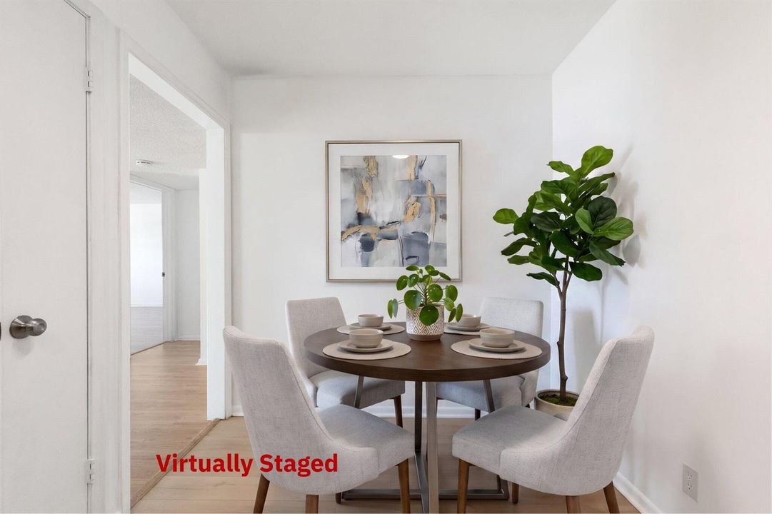 Staged eat in kitchen