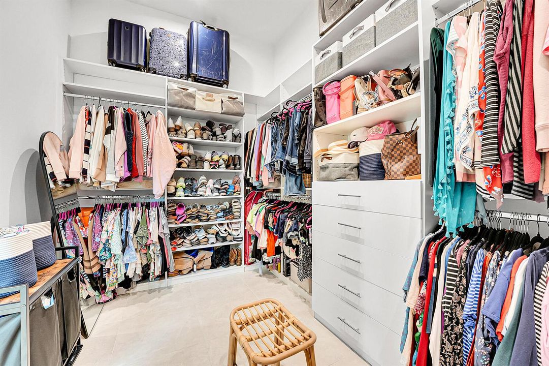 custom built in primary closet
