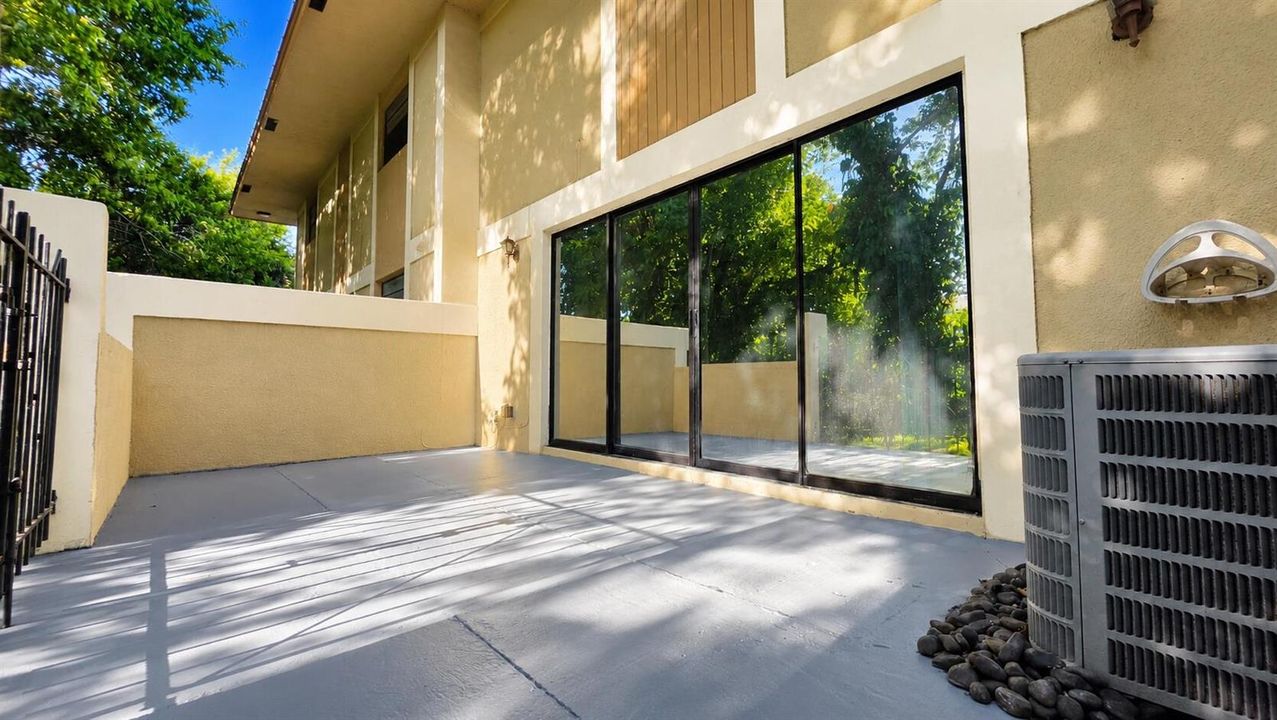 Beautiful Patio with Sliding Glass Doors