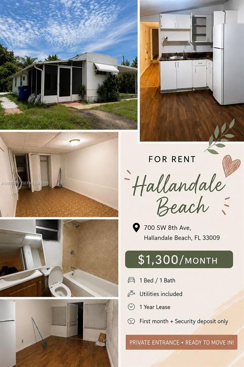 For Rent: $1,300 (1 beds, 1 baths, 400 Square Feet)