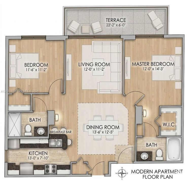 Active With Contract: $2,550 (2 beds, 2 baths, 979 Square Feet)