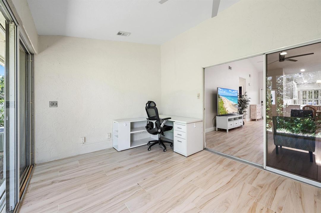 Florida room with desk