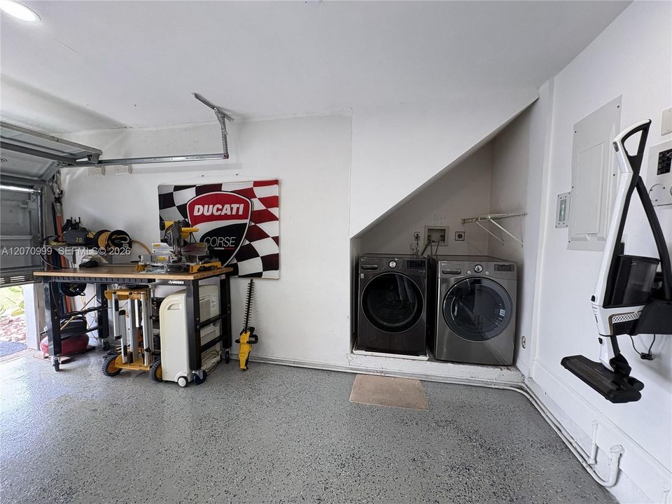 Washer & Dryer in Garage