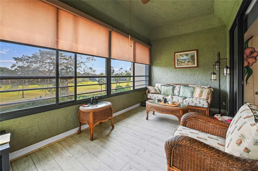 Spacious enclosed balcony