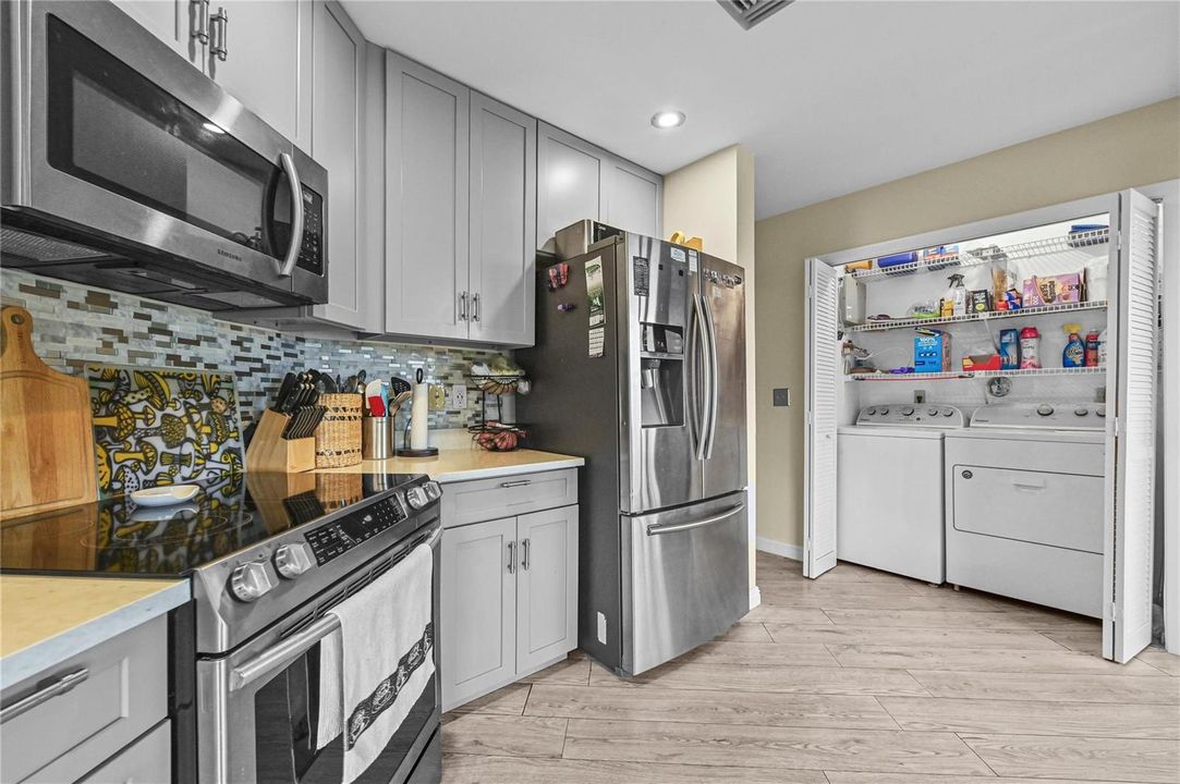 Laundry in kitchen area