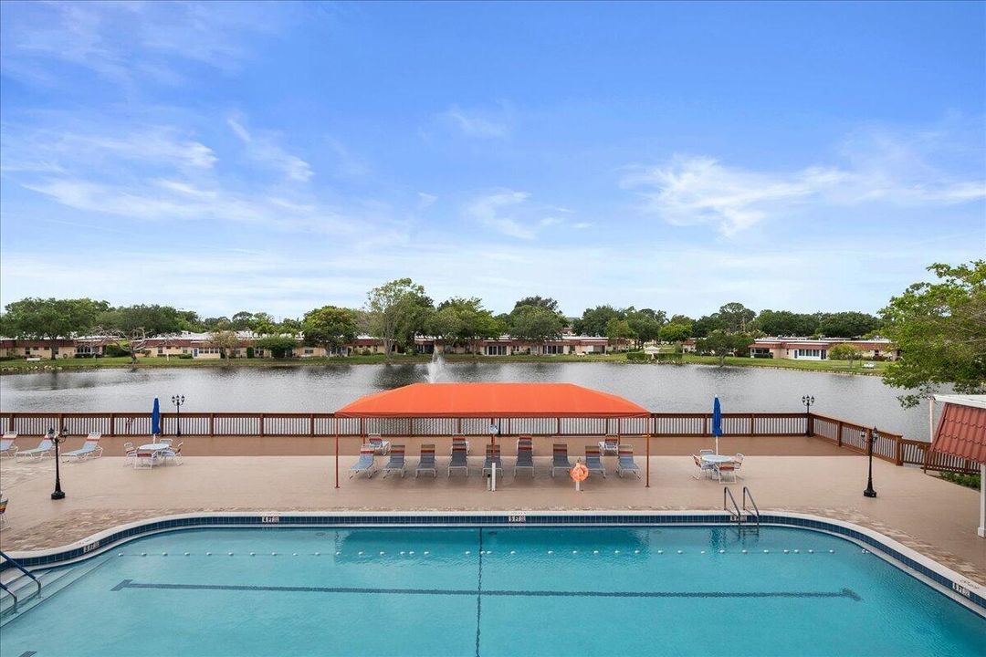 Community Pool with Lake View