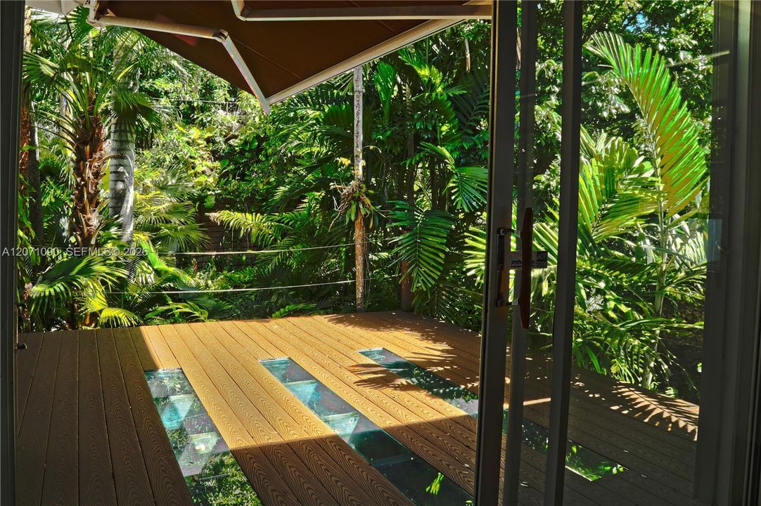 upstairs balcony