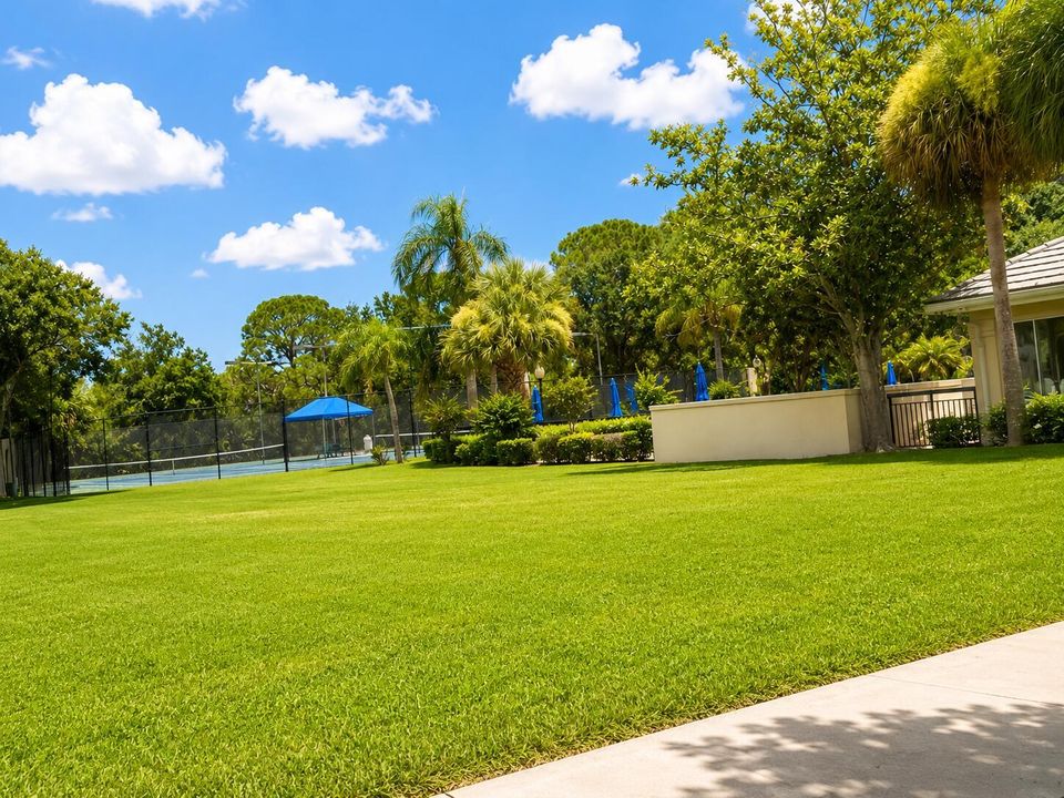 View of tennis court