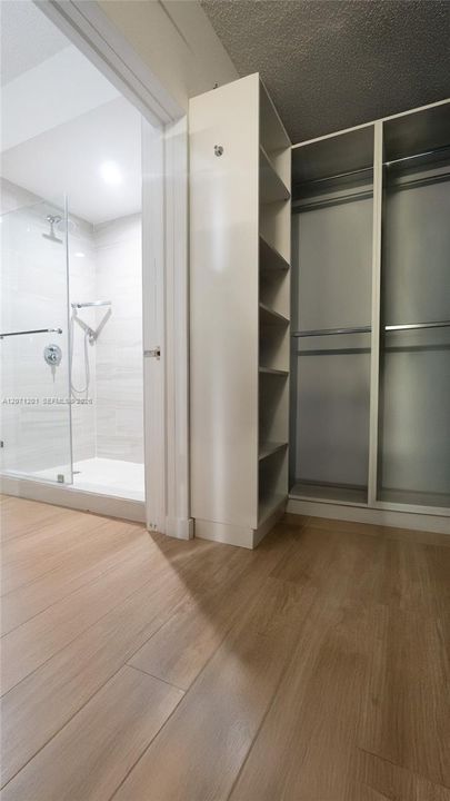 Step in shower.