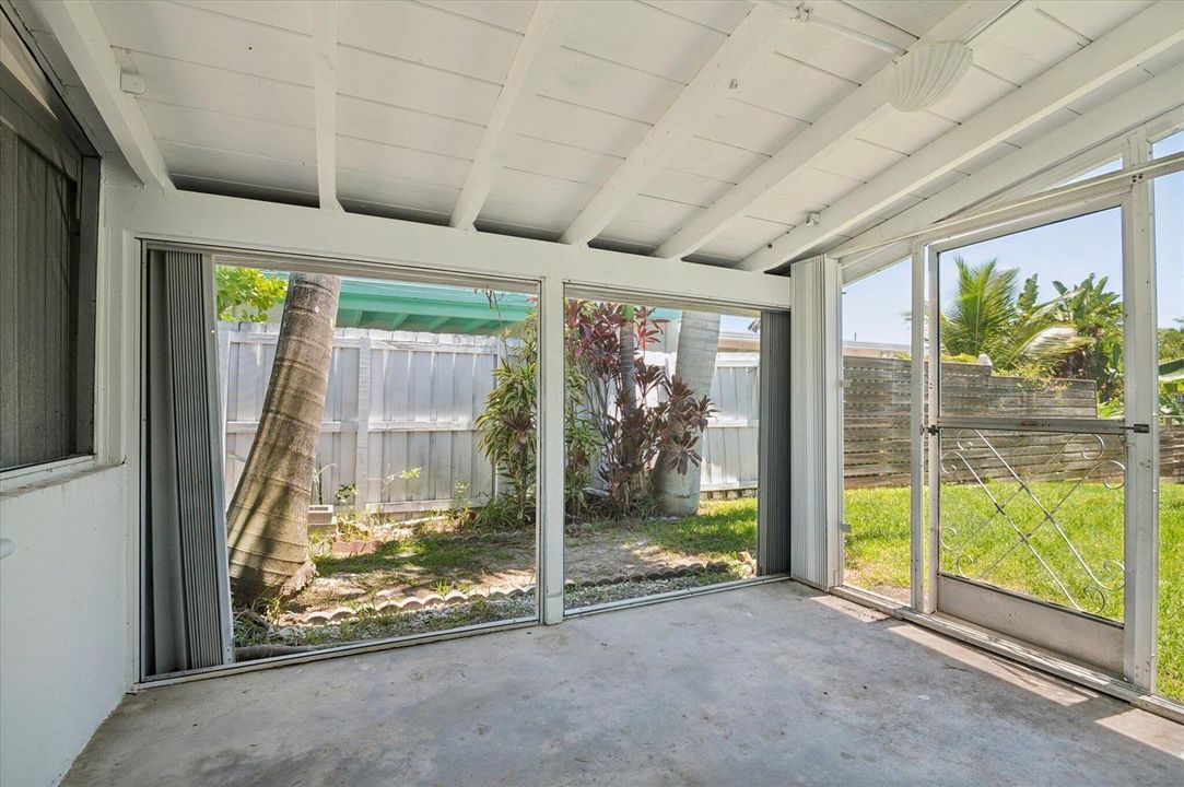 Screened Patio on east side of home