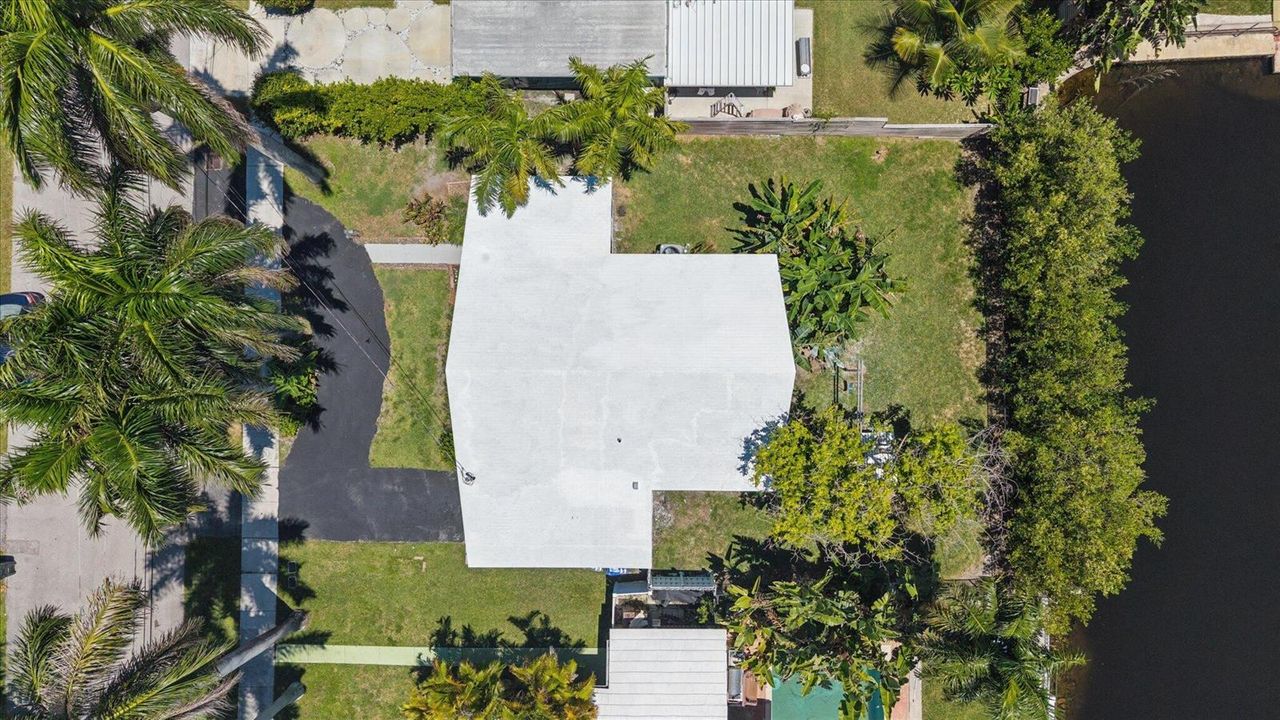 Drone picture of top of house, location