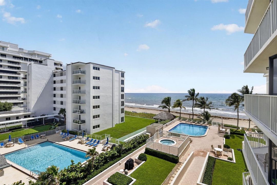 View of Pool & Beach from Balcony 1