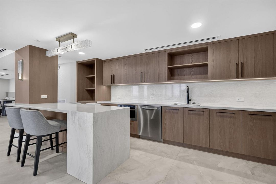 Buffet Area & Open Kitchen in Social Roo
