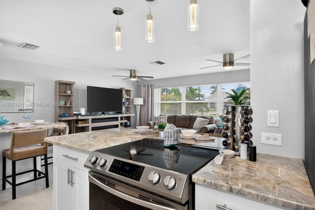 Open concept floor plan