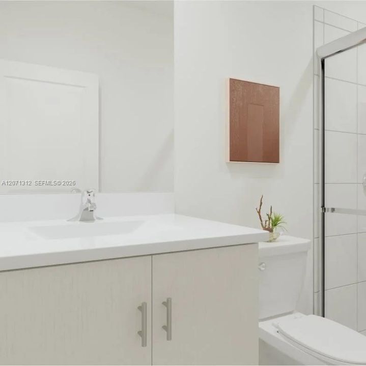 Next Gen® SuiteThe Next Gen® Suite includes a private bathroom with a sink and shower-tub combination.