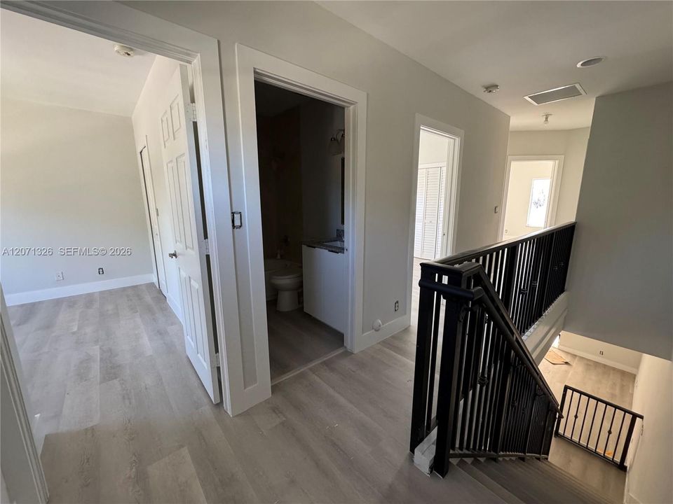 upstairs