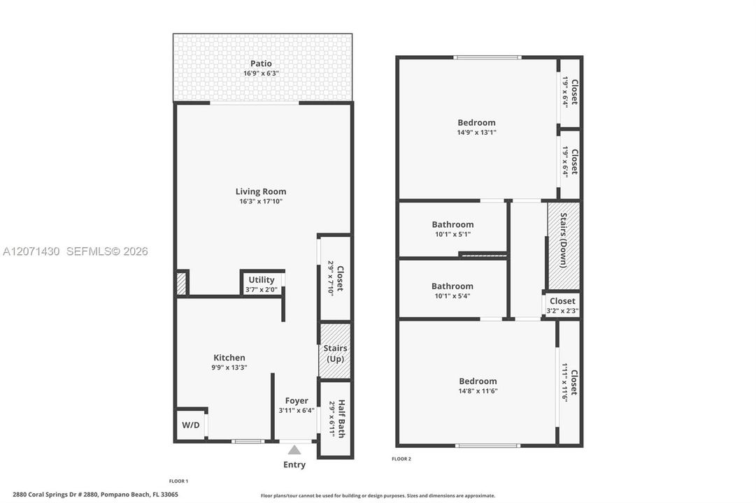 For Rent: $2,550 (2 beds, 2 baths, 1126 Square Feet)