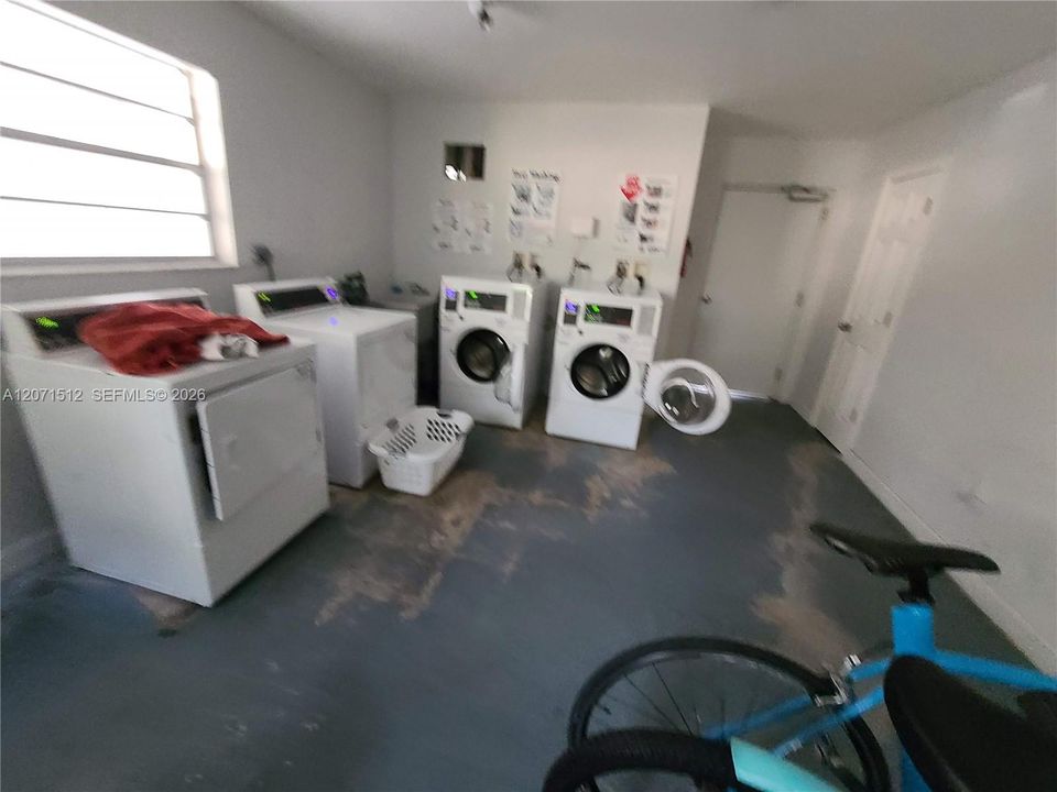Laundry & Bike room with A/C