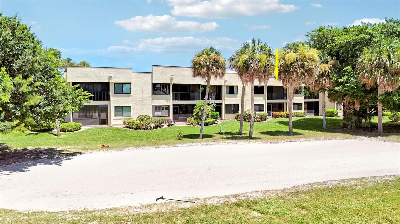 Aerial view of rear of unit