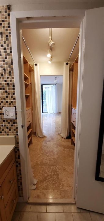 master bath into bedroom