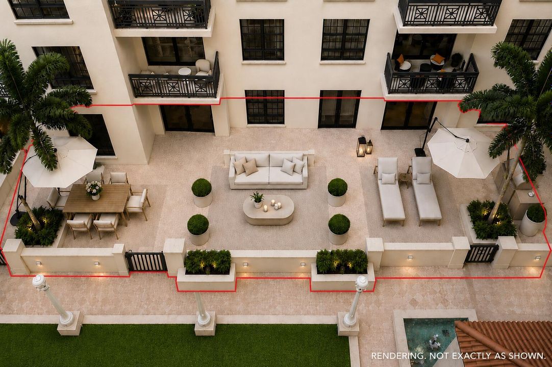 Rendering of Combined Patio Space