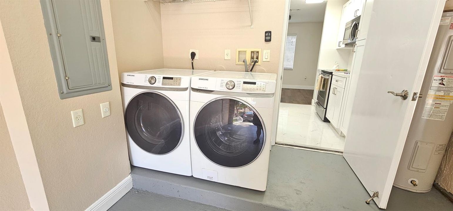 laundry in garage