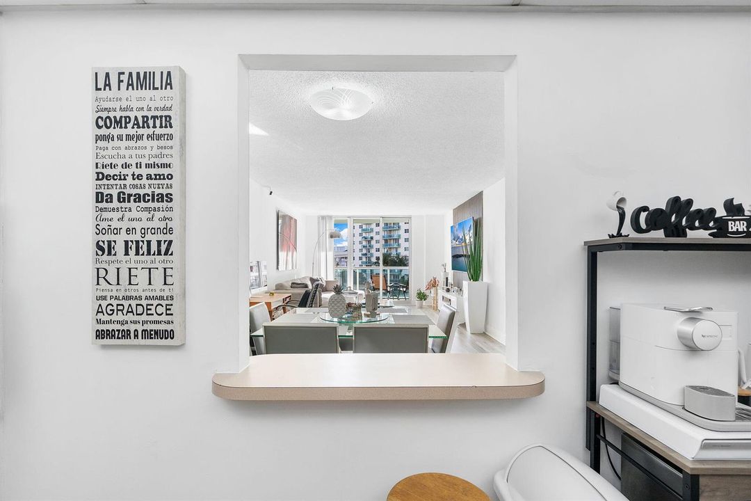 Kitchen pass-through window