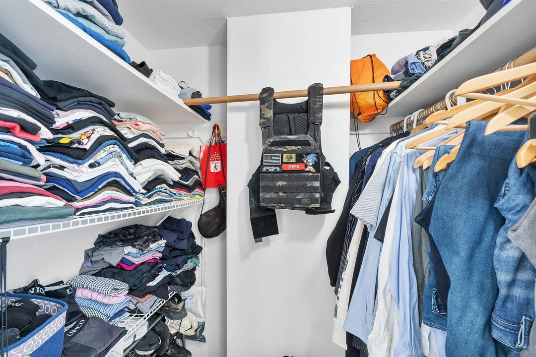 Spacious primary closet