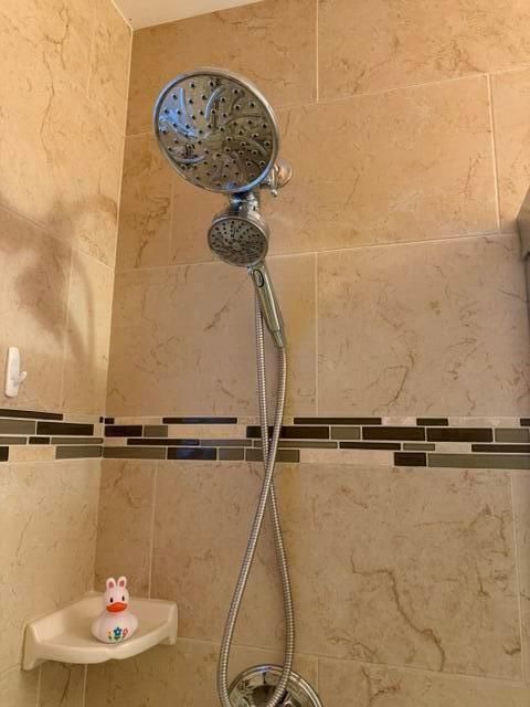 Interior hallway shower fittings