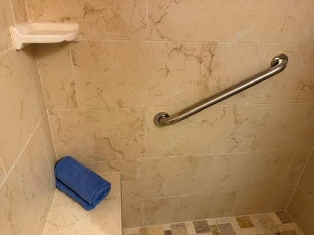 Hallway bathroom shower interior