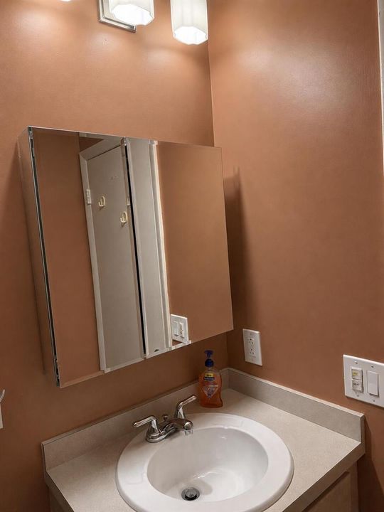 Hallway bathroom sink