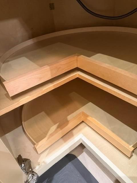 Lazy Susan interior cabinet view