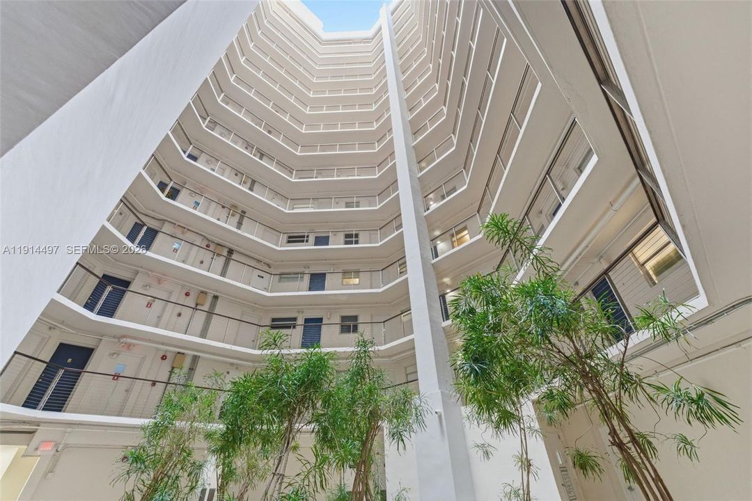 courtyard looking up