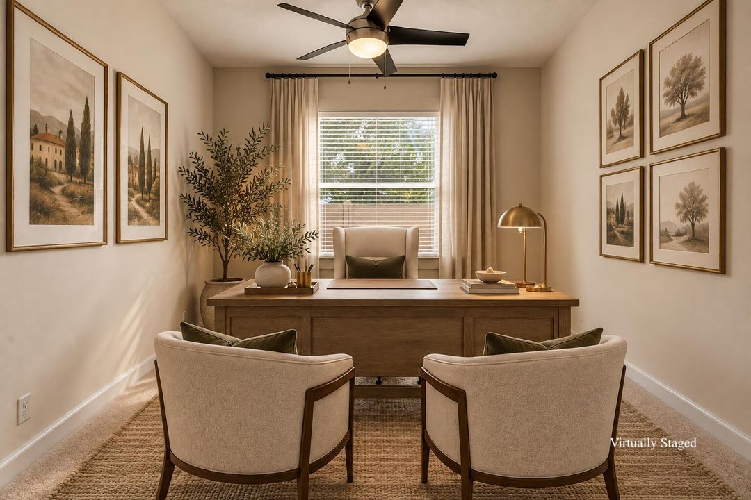 Warm Mediterranean-Inspired Home Office