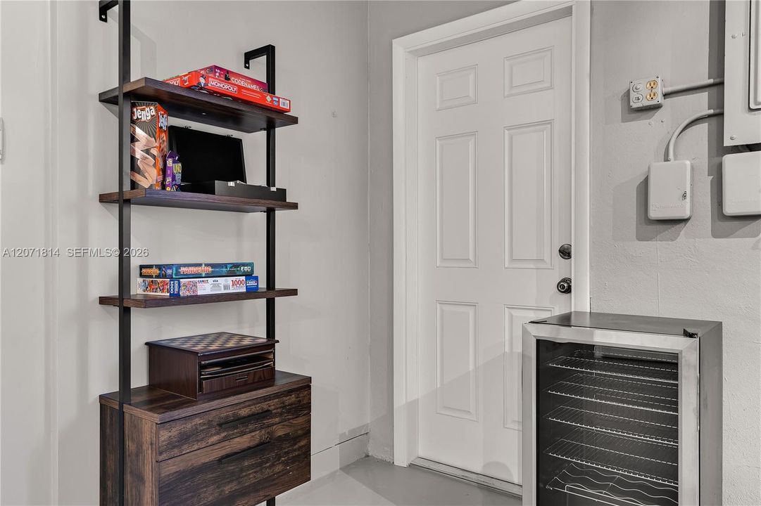 Custom shelving nook, perfect for storage or display
