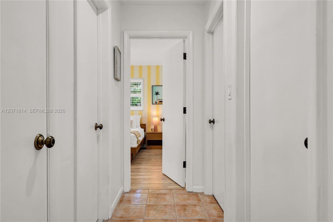Hallway leading to additional living spaces